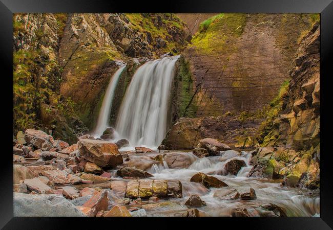 Speaks Mill Mouth Waterfall Framed Print by Images of Devon