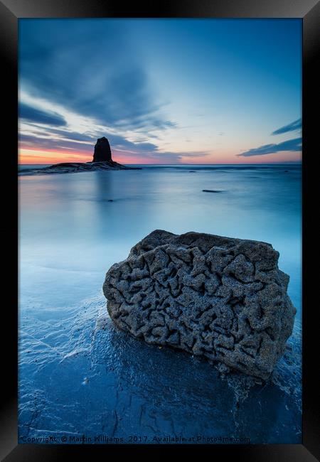 Rock of Times, Saltwick Bay Framed Print by Martin Williams