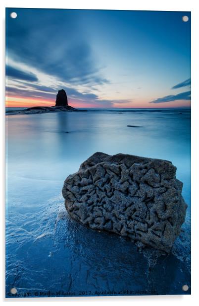 Rock of Times, Saltwick Bay Acrylic by Martin Williams