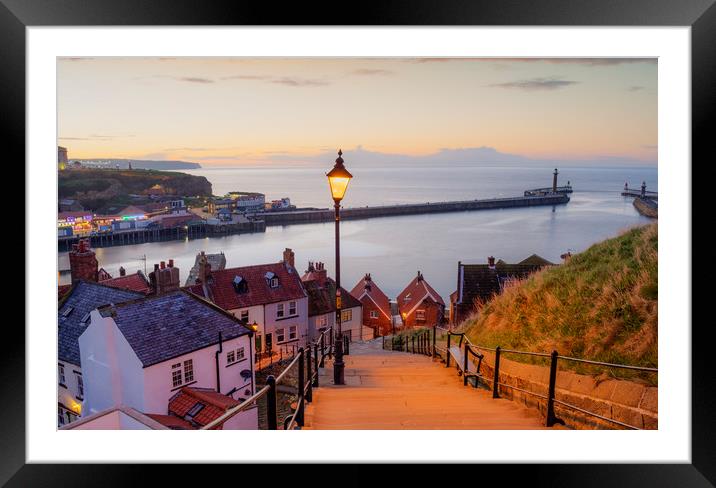 199 Steps Whitby Framed Mounted Print by David Oxtaby  ARPS