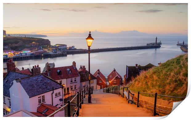 199 Steps Whitby Print by David Oxtaby  ARPS