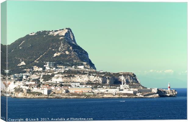 The Rock of Gibraltar. Canvas Print by Lisa PB