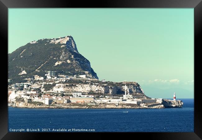The Rock of Gibraltar. Framed Print by Lisa PB