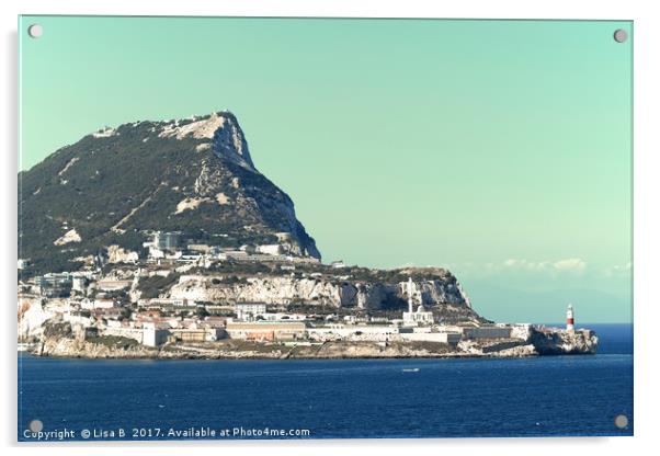 The Rock of Gibraltar. Acrylic by Lisa PB