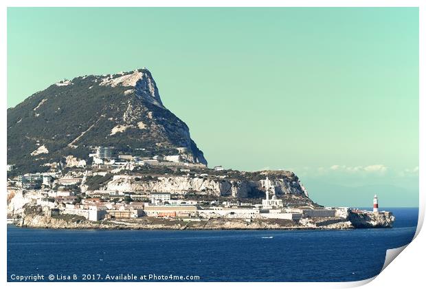 The Rock of Gibraltar. Print by Lisa PB