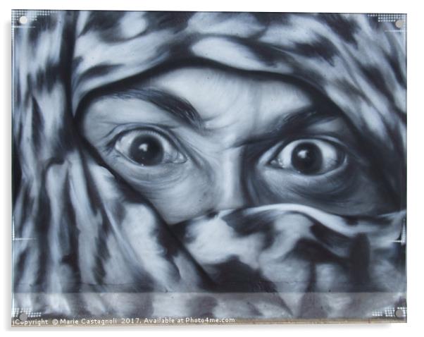 The Eye's Say A Lot Acrylic by Marie Castagnoli