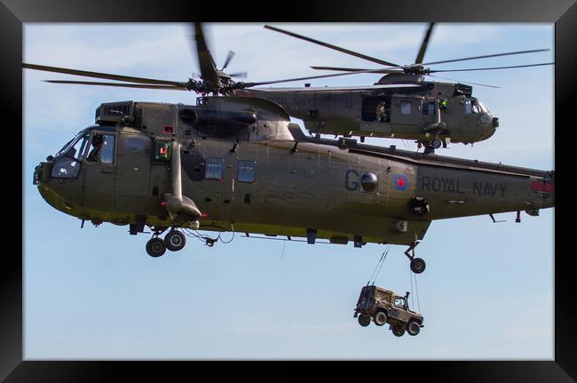 Royal Navy Sea King Helicopters Framed Print by Oxon Images