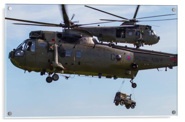 Royal Navy Sea King Helicopters Acrylic by Oxon Images
