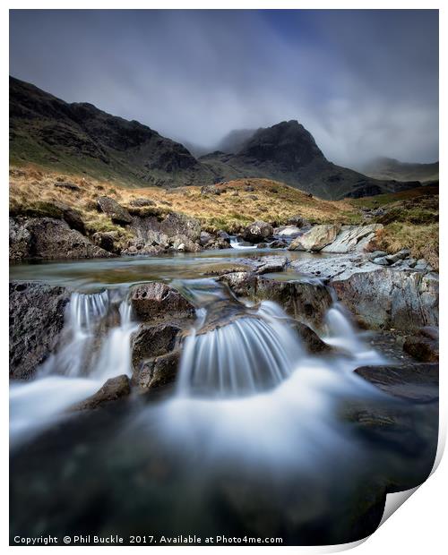 Deepdale Beck and Greenhow End Print by Phil Buckle
