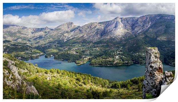 Guadalest Lake Print by Sam Smith