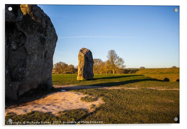 Avebury Stone Circle, Marlborough, Wiltshire, UK Acrylic by Michaela Gainey