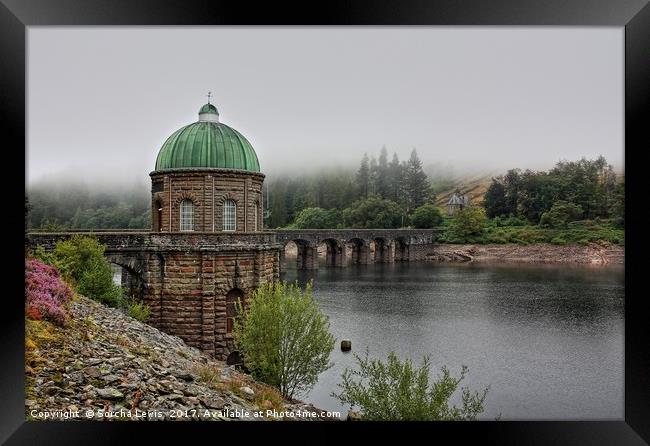 Elan Valley Foel Tower with heather touches Framed Print by Sorcha Lewis