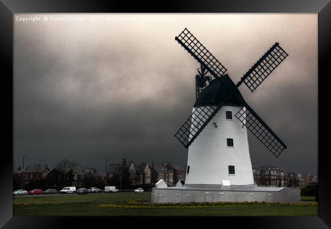 Lytham windmill Framed Print by Susan Tinsley