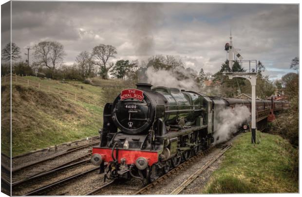 The Royal Scot leaving Goathland Canvas Print by David Oxtaby  ARPS