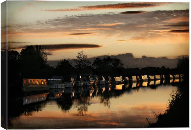 WINTER HOUSE BOATS Canvas Print by Anthony R Dudley (LRPS)