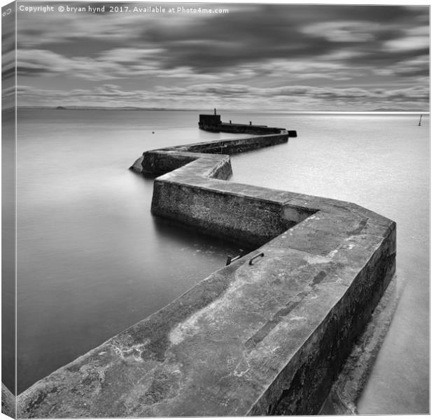 Breakwater Canvas Print by bryan hynd