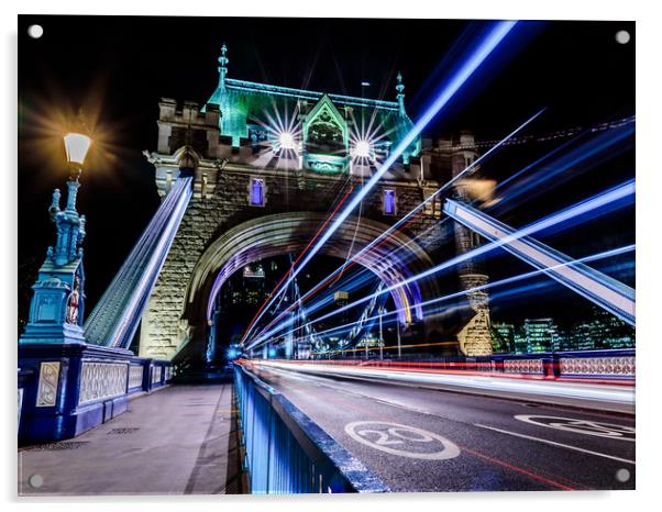 Tower Bridge Long Exposure Acrylic by John Lawrence