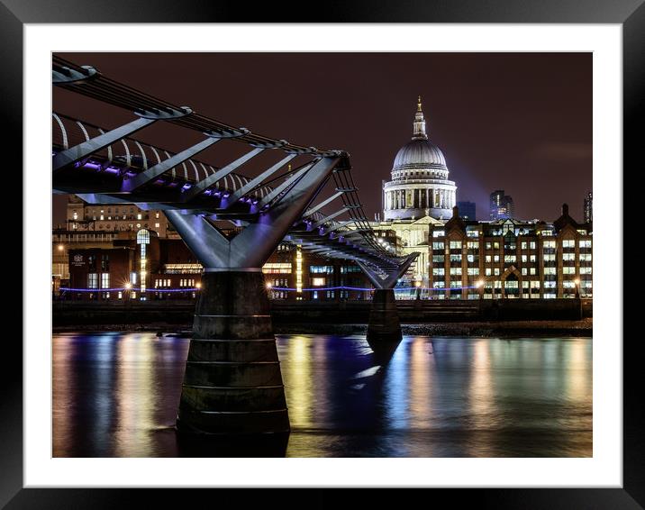St Pauls Cathedral Long Exposure Framed Mounted Print by John Lawrence
