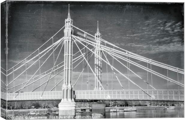 Albert Bridge, London Canvas Print by Chris Harris