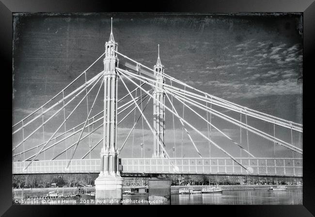Albert Bridge, London Framed Print by Chris Harris