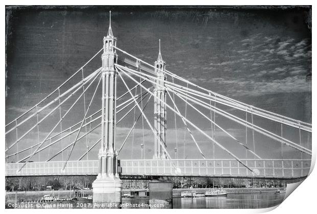Albert Bridge, London Print by Chris Harris