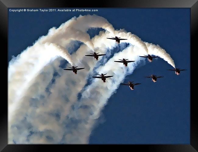 Red Arrows in Jeddah 02 Framed Print by Graham Taylor