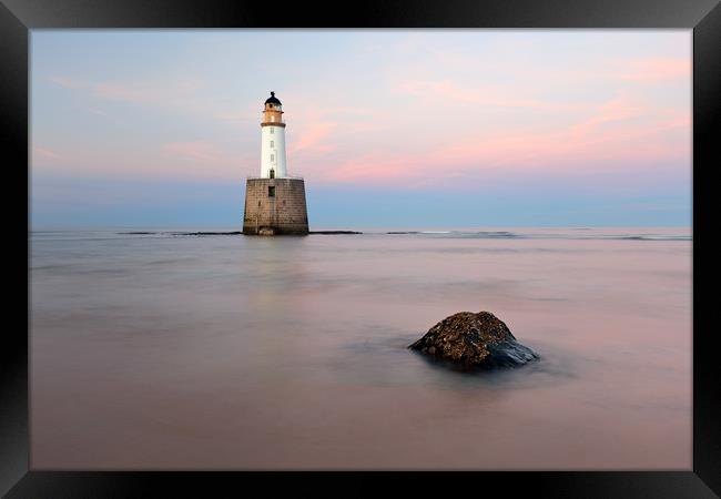 Sunset at Rattray Head Lighthouse Framed Print by Grant Glendinning