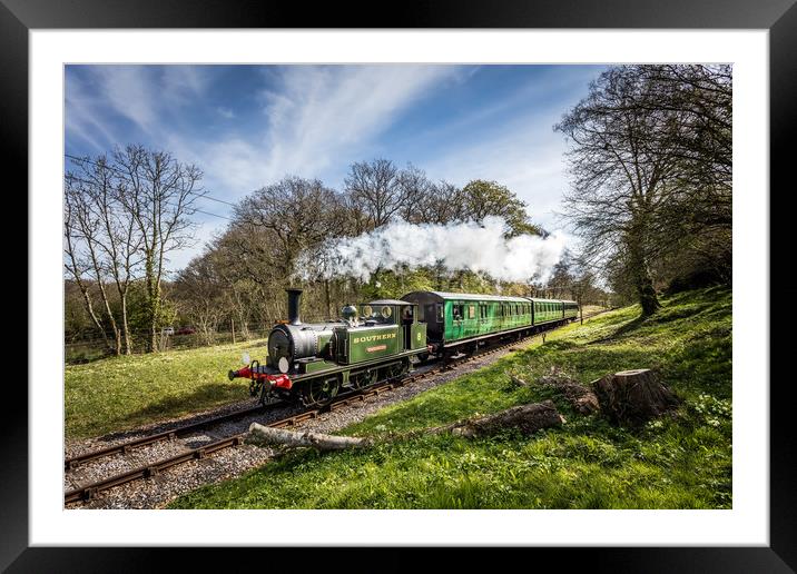 W8 Freshwater Steam Engine Framed Mounted Print by Wight Landscapes