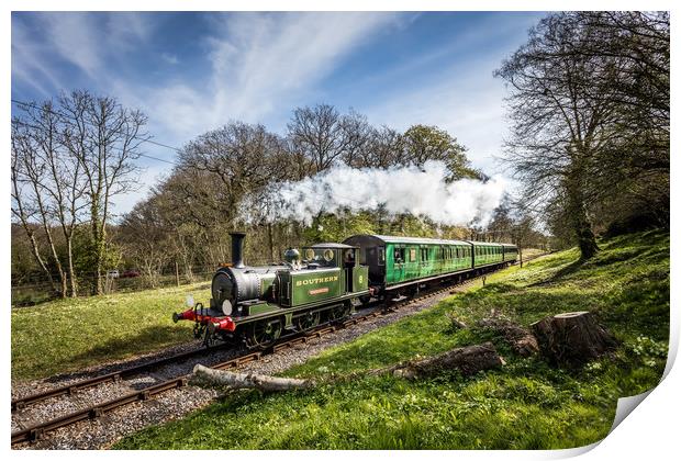 W8 Freshwater Steam Engine Print by Wight Landscapes