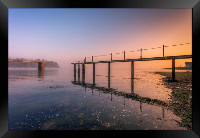 Fishbourne Jetty Sunrise Framed Print by Wight Landscapes