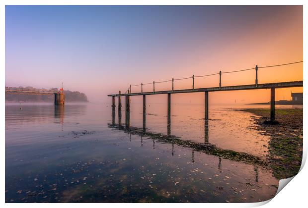 Fishbourne Jetty Sunrise Print by Wight Landscapes