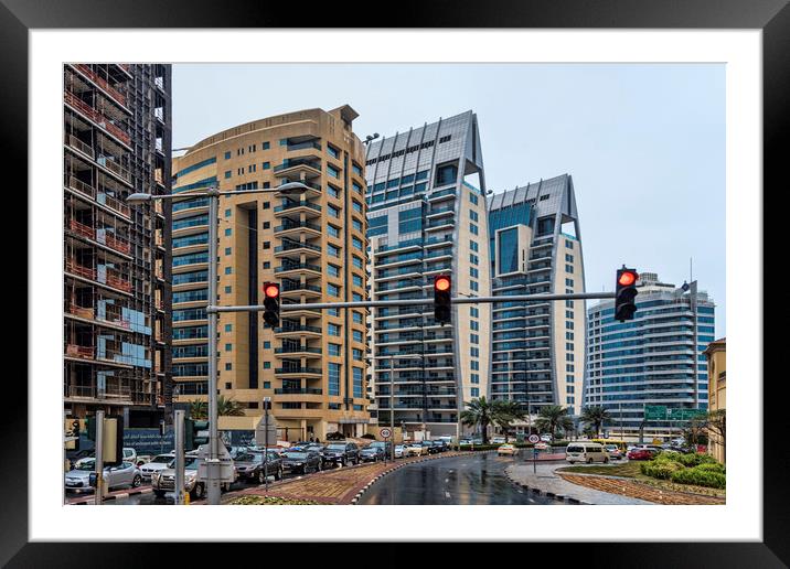 Dubai High Rises Framed Mounted Print by Valerie Paterson