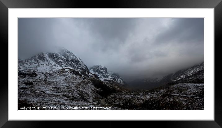 Glencoe- Three Sisters Framed Mounted Print by Pat Speirs