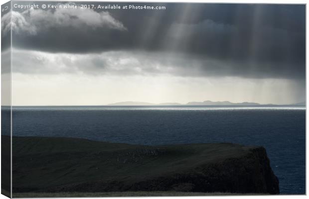 Dramatic sky over Isle of Skye  Canvas Print by Kevin White