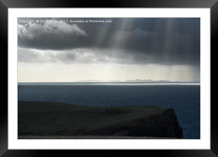 Dramatic sky over Isle of Skye  Framed Mounted Print by Kevin White