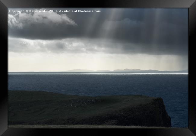 Dramatic sky over Isle of Skye  Framed Print by Kevin White