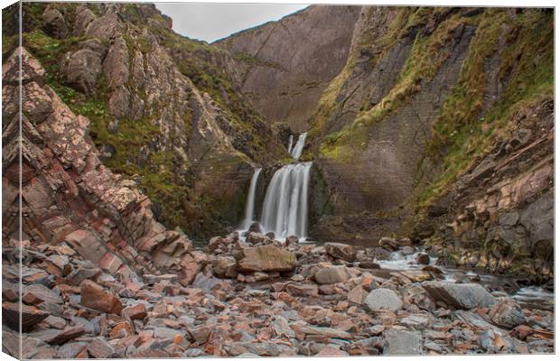 Tumbling Waters Canvas Print by Images of Devon