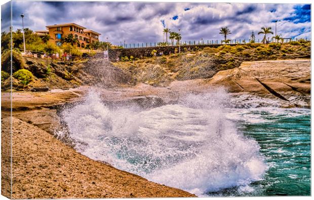 Bay in Costa Adeje Canvas Print by Naylor's Photography