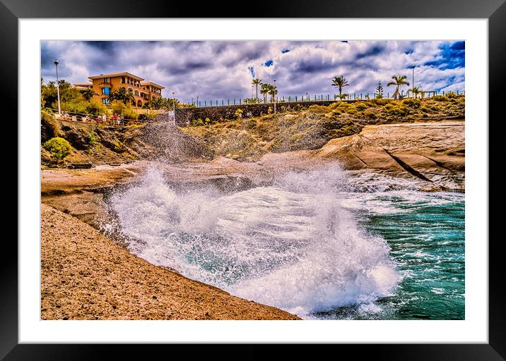 Bay in Costa Adeje Framed Mounted Print by Naylor's Photography