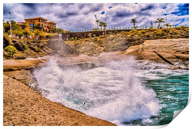 Bay in Costa Adeje Print by Naylor's Photography