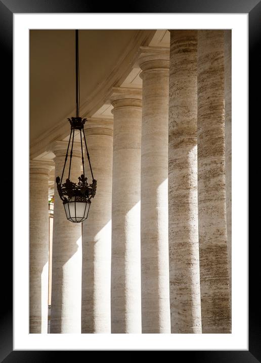 Lamp and Columns at Saint Peters Framed Mounted Print by Darryl Brooks