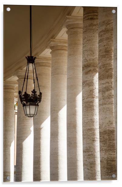 Lamp and Columns at Saint Peters Acrylic by Darryl Brooks
