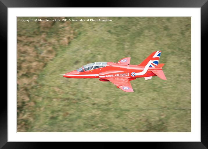 Thrilling Red Arrows Flight Framed Mounted Print by Alan Tunnicliffe