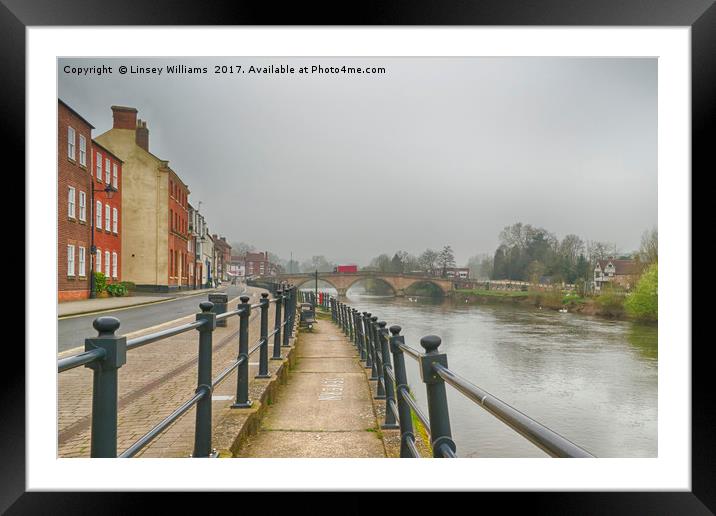 Along the River Severn Framed Mounted Print by Linsey Williams