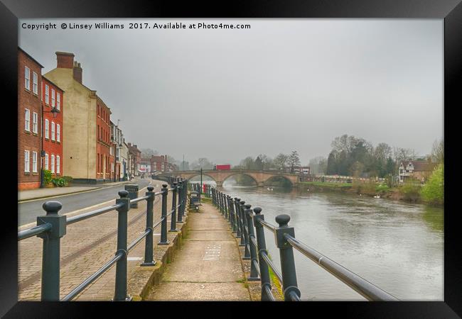 Along the River Severn Framed Print by Linsey Williams