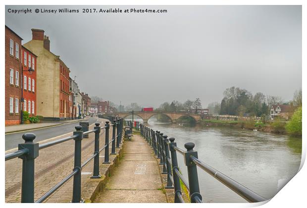 Along the River Severn Print by Linsey Williams