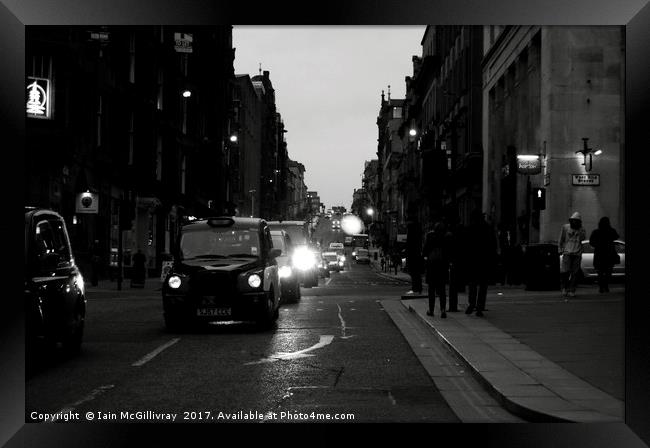 Glasgow at Night Framed Print by Iain McGillivray