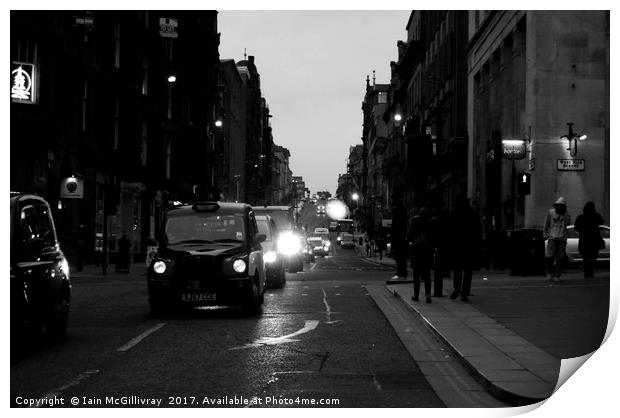 Glasgow at Night Print by Iain McGillivray