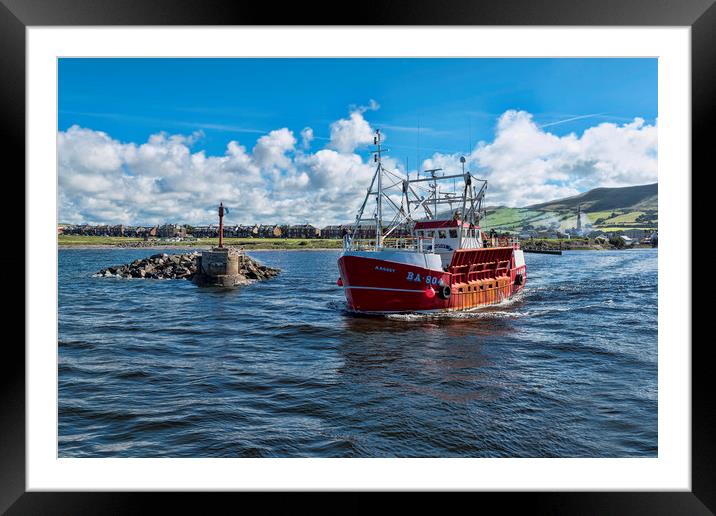 Girvan Harbour Framed Mounted Print by Valerie Paterson