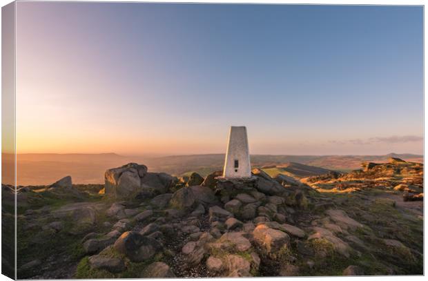 Sunset Over The Peak District Canvas Print by Rob Camp